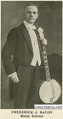 Frederick J. Bacon Pemain Banjo Lima Senar